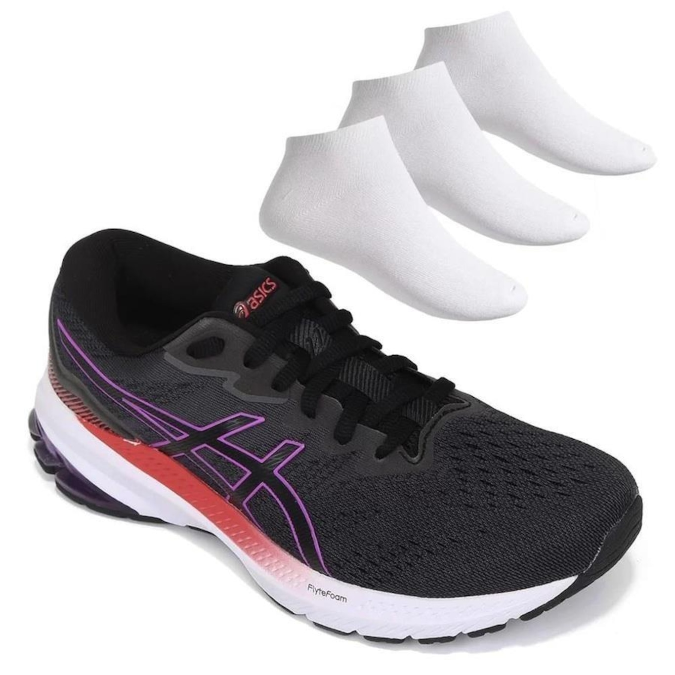 Tênis Asics Gt-1000 11 + 3 Pares de Meias - Feminino - Foto 5