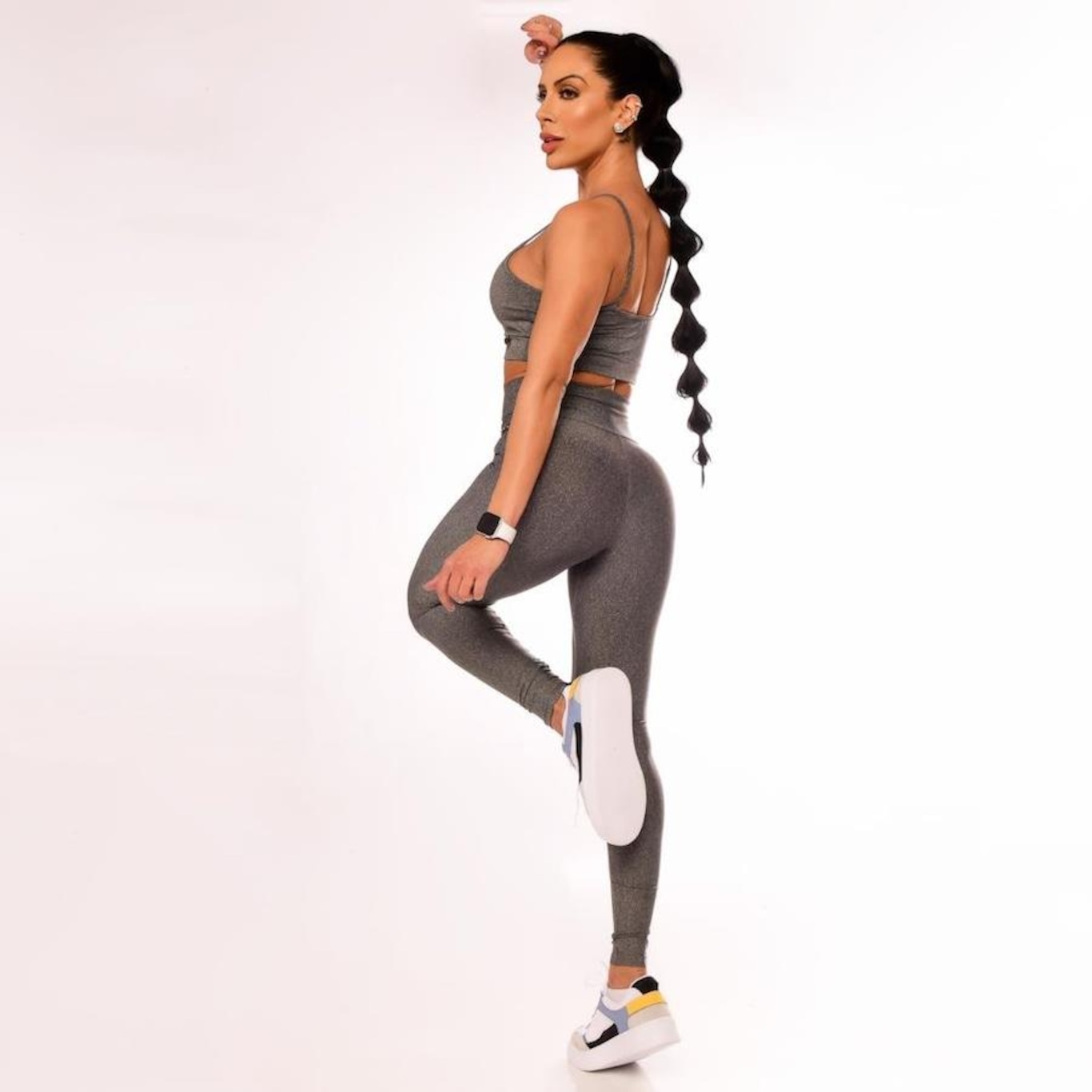 Calça Legging Vibs Fitwear Cintura Alta - Feminina - Foto 3