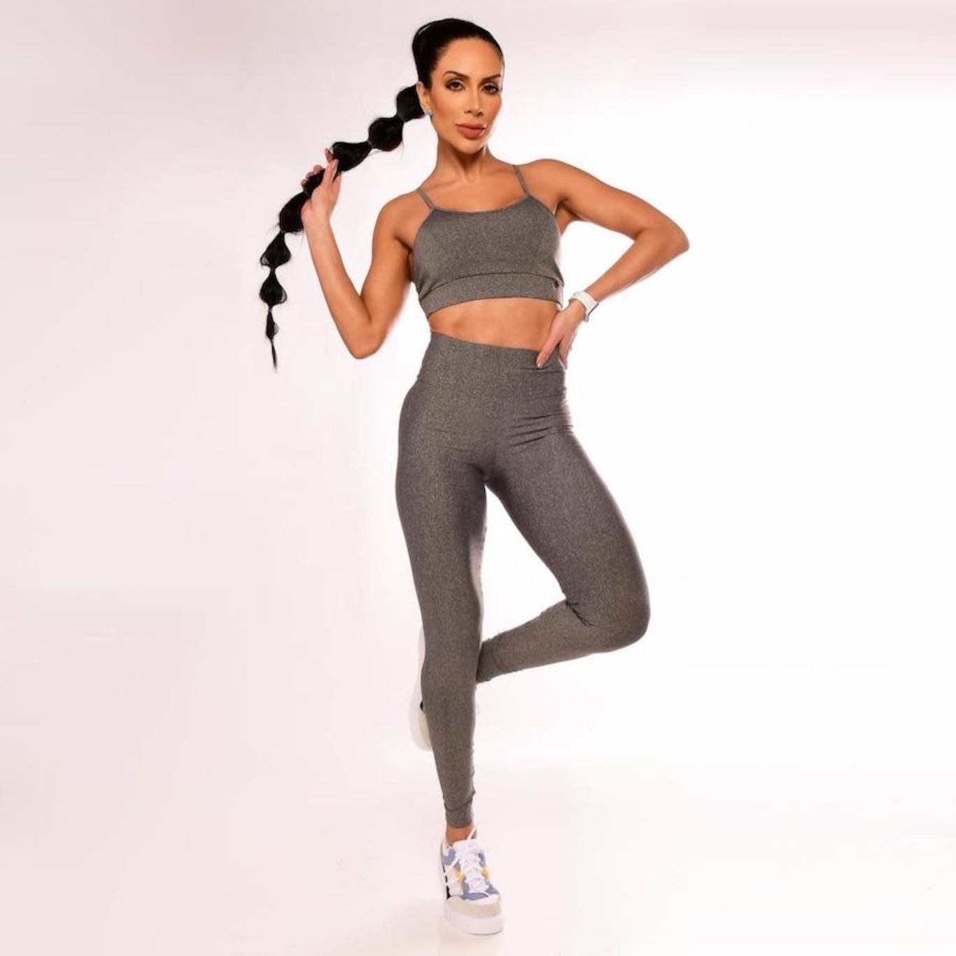 Calça Legging Vibs Fitwear Cintura Alta - Feminina - Foto 4