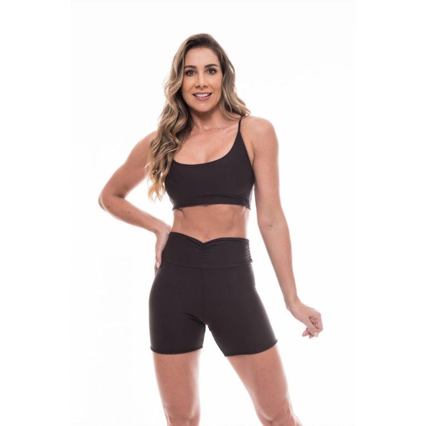 Shorts Dupla Face Vibs Fitwear 2 Em 1 - Feminino - Foto 1