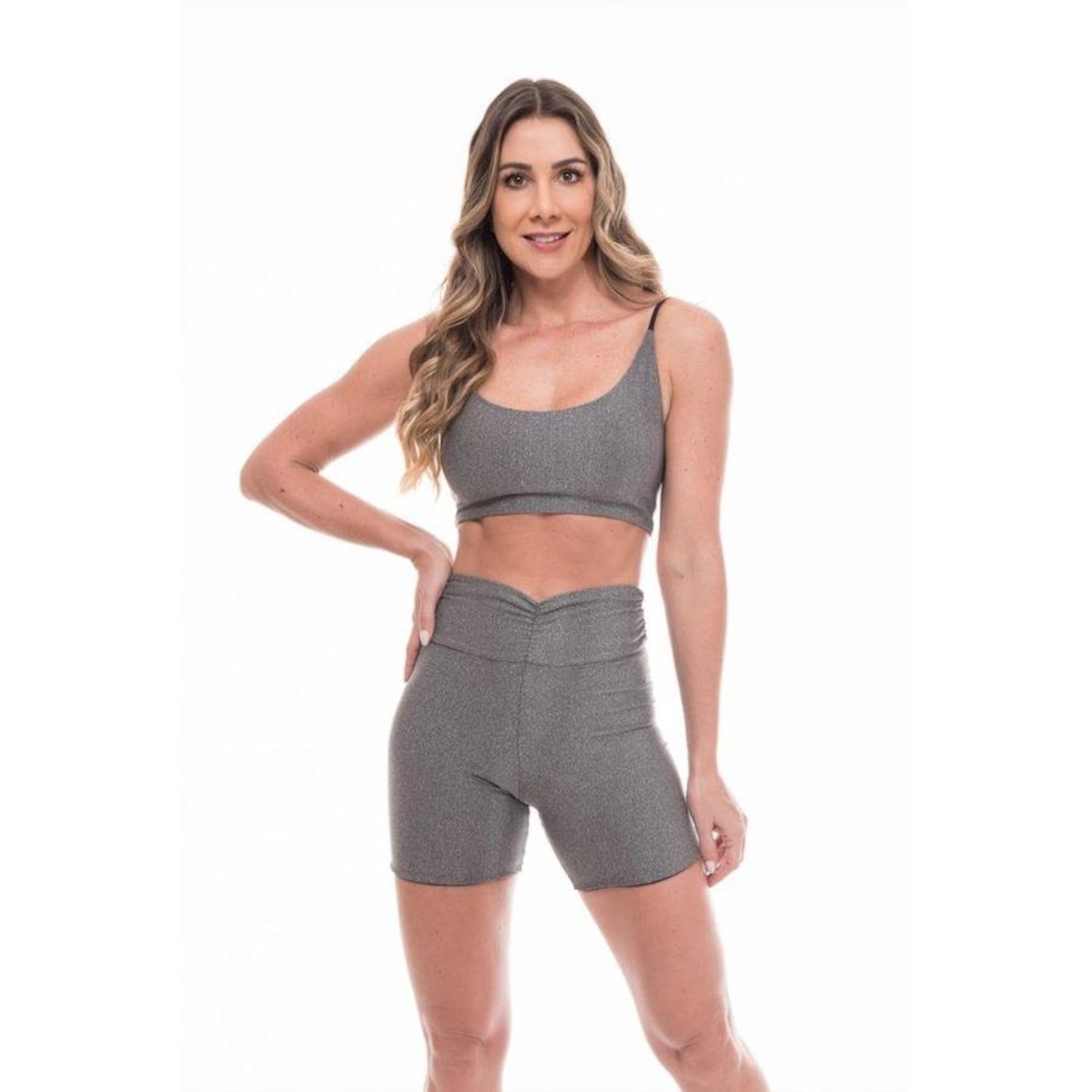 Shorts Dupla Face Vibs Fitwear 2 Em 1 - Feminino - Foto 1