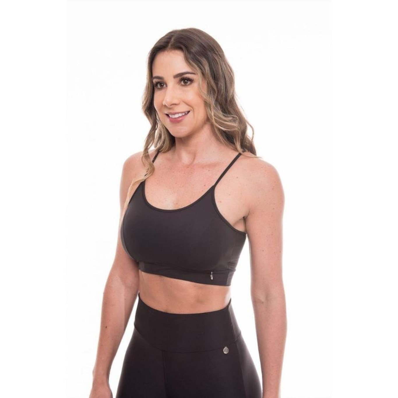 Top Fitness Vibs Fitwear com Bojo Removível e Alças Finas - Feminino - Foto 1