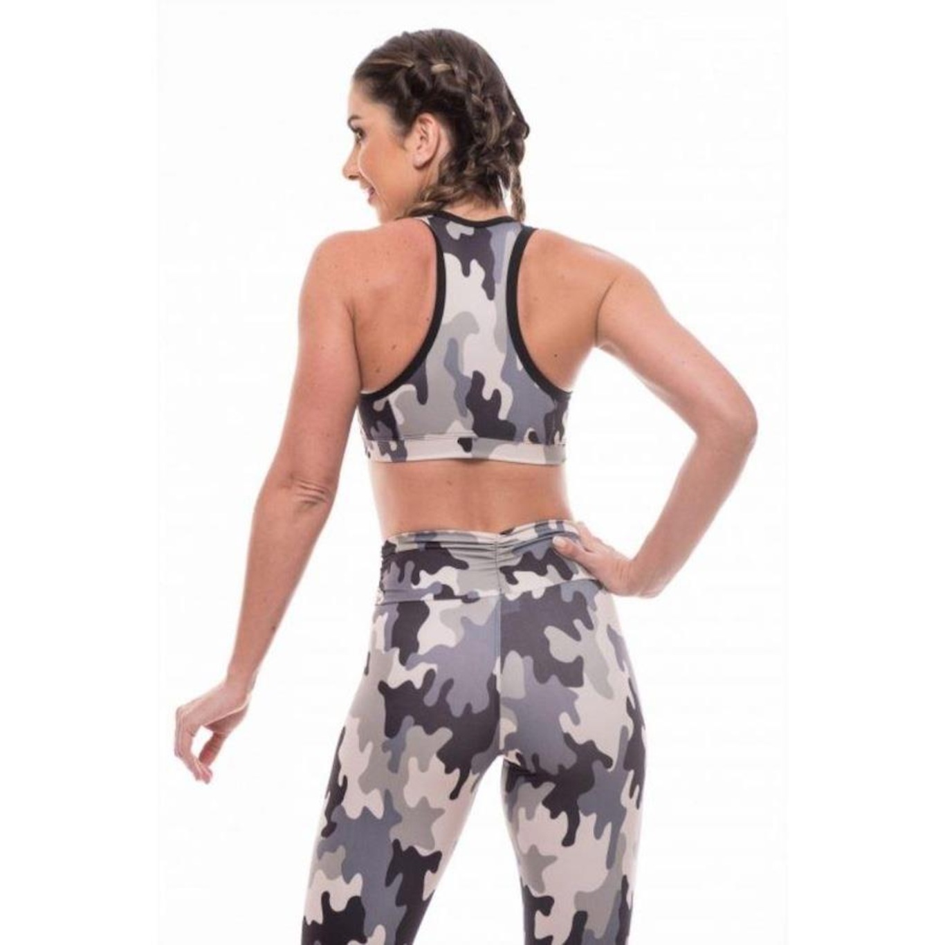 Top Fitness Vibs Fitwear com Bojo Removível Básico Costas Nadador - Feminino - Foto 2