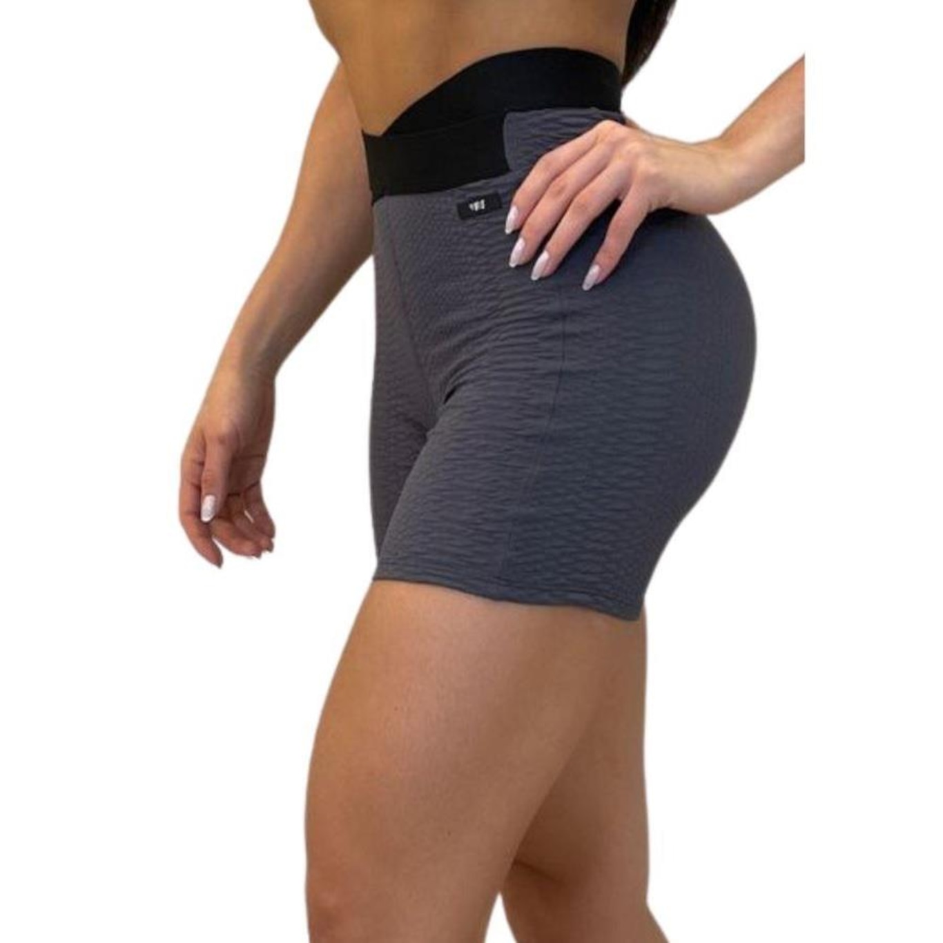 Shorts Cintura Alta e Cós de Elástico VIBS em X Fitness - Feminino em  Promoção