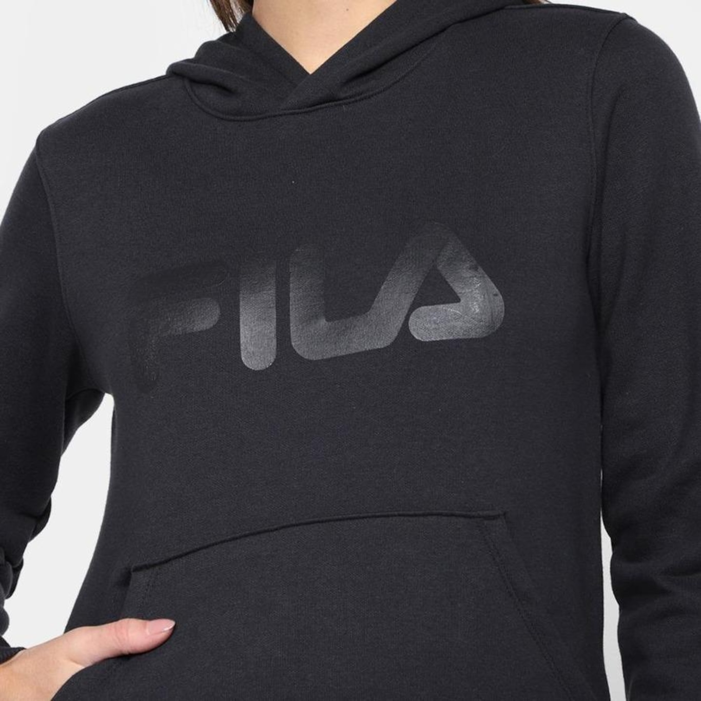 Blusão de Moletom com Capuz Fila Letter - Feminino - Foto 3