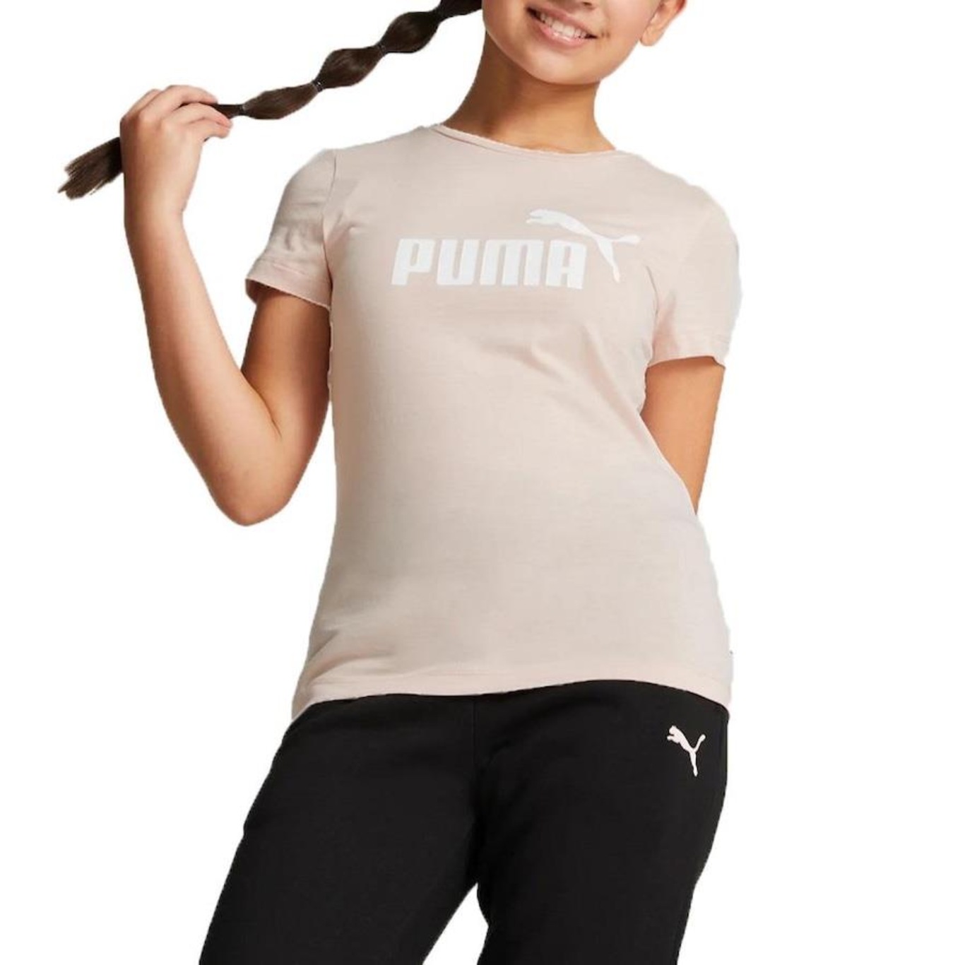 Camiseta Puma Essentials Logo - Infantil - Foto 3