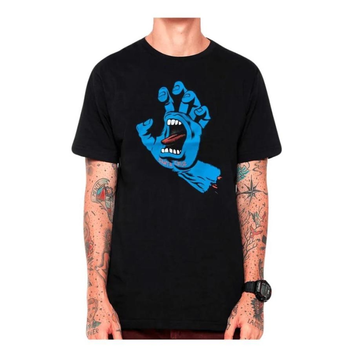 Camiseta Santa Cruz Screaming Hand - Masculina - Foto 1