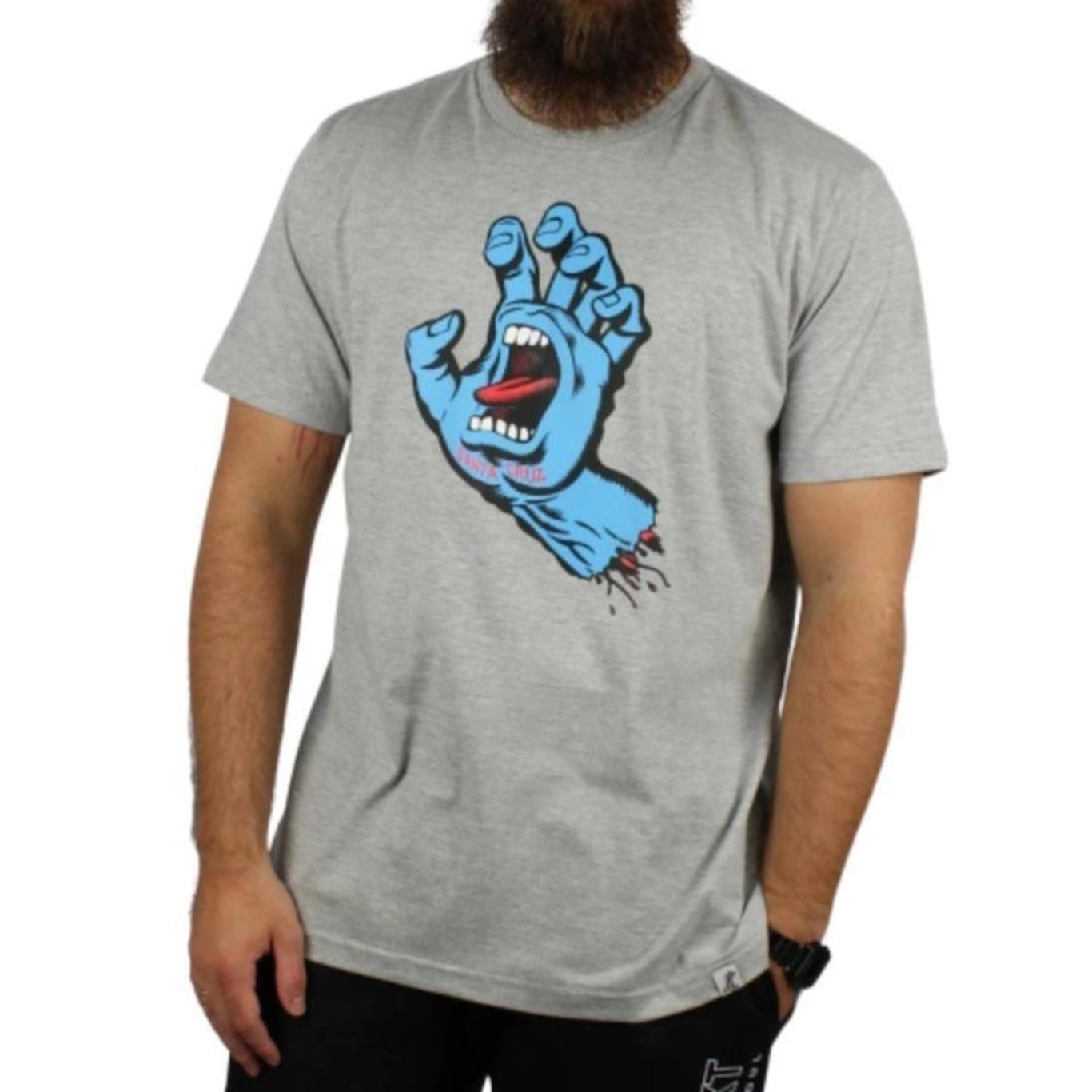 Camiseta Santa Cruz Screaming Hand - Masculina - Foto 3