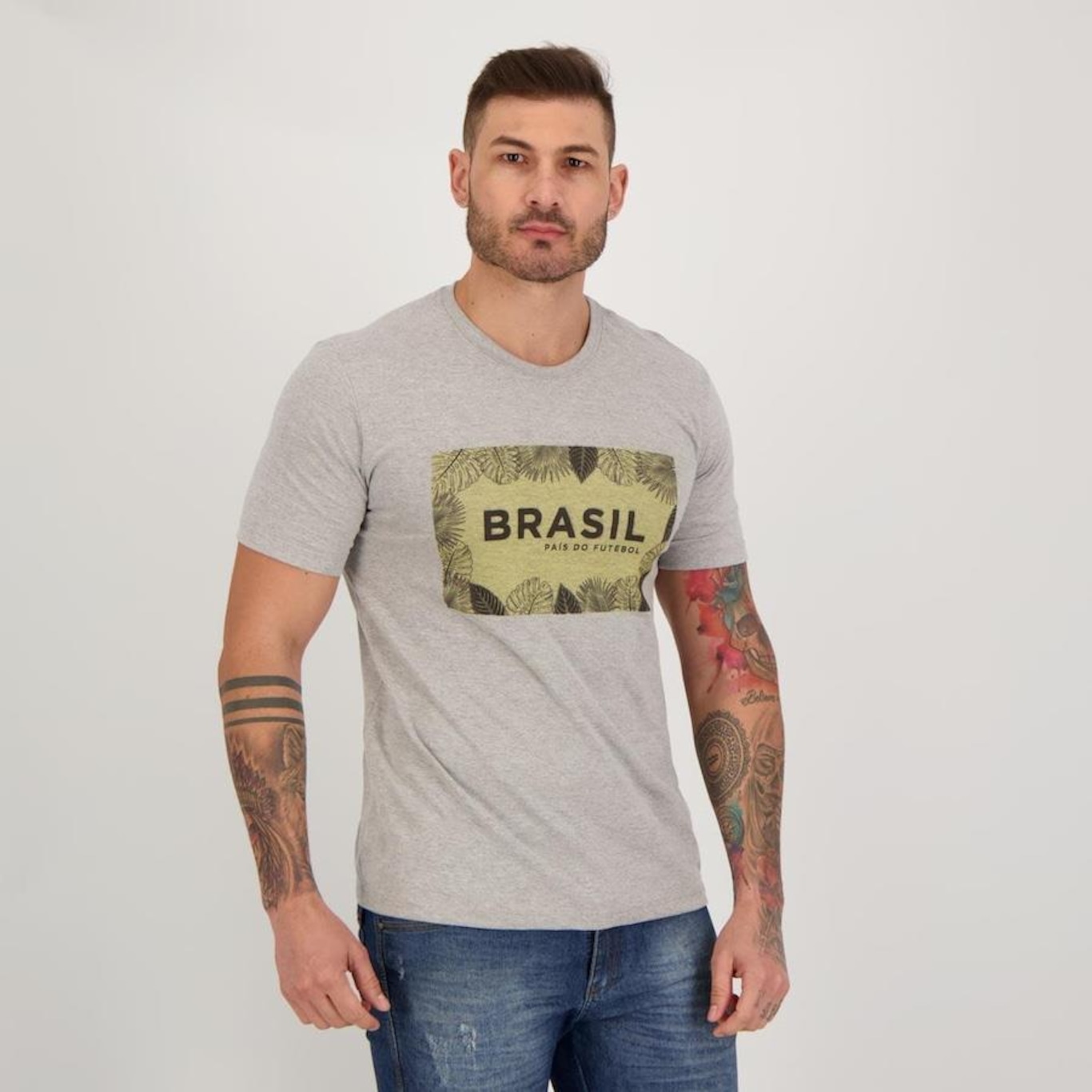 Camiseta Futfanatics Brasil Tropical - Masculina - Foto 2