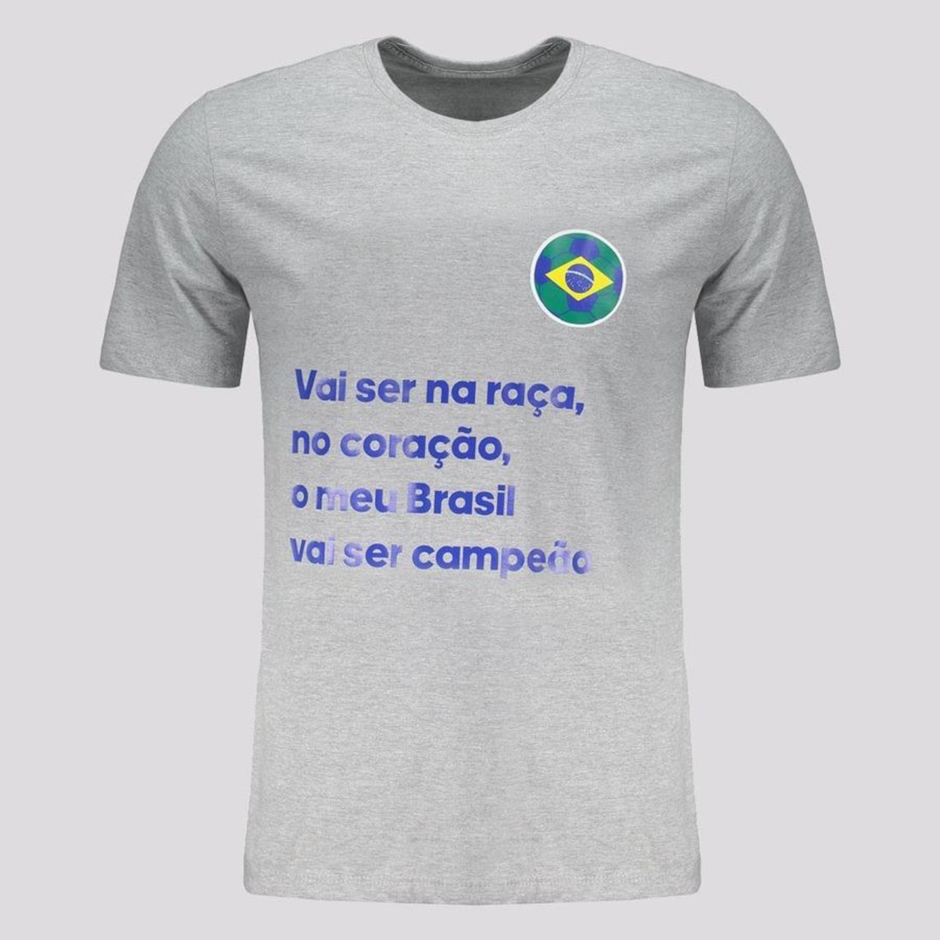 Camisa Futfanatics Brasil Vai ser na Raça - Masculina - Foto 1