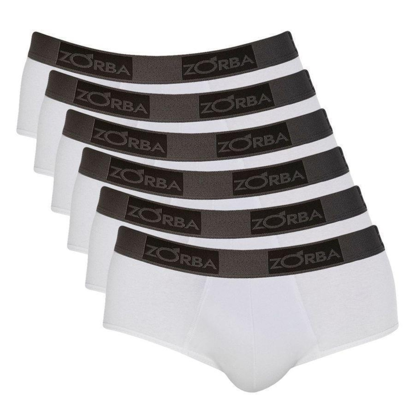 Kit de Cuecas Slip Zorba Comfort - Adulto - 6 unidades - Foto 1