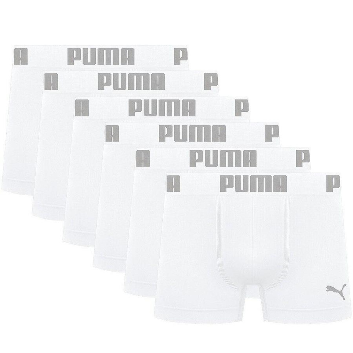 Cuecas Boxer Puma Microfibra Sem Costura - Adulto - 6 Peças - Foto 1