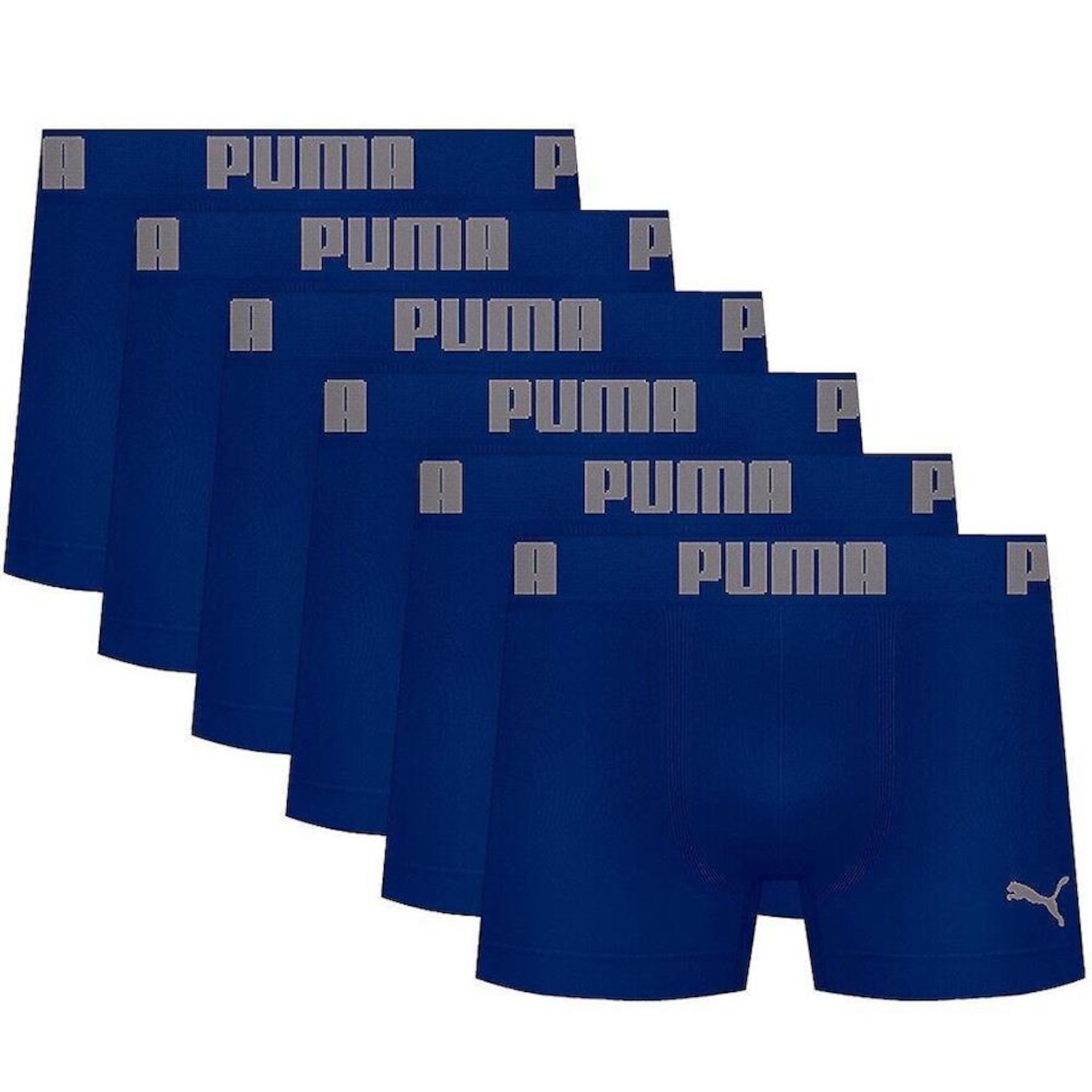 Cuecas Boxer Puma Microfibra Sem Costura - Adulto - 6 Peças - Foto 1