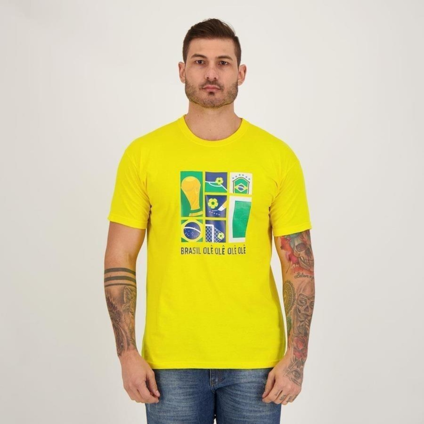 Camiseta Futfanatics HQ Brasil - Masculina - Foto 2