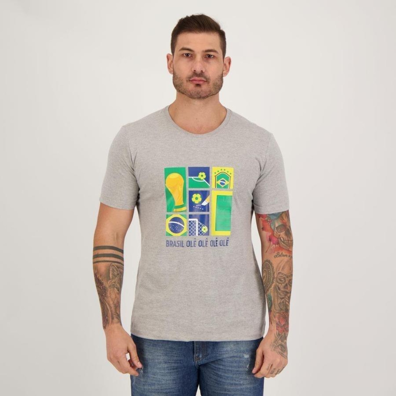 Camiseta Futfanatics HQ Brasil - Masculina - Foto 1