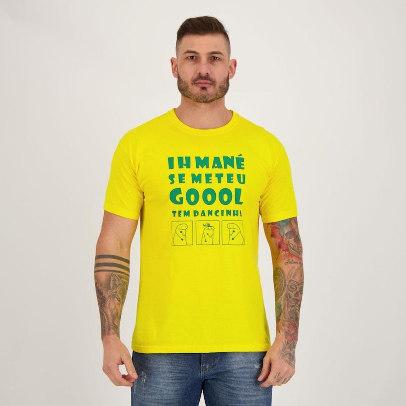 Camiseta Futfanatics Brasil Dancinha do Hexa - Masculina - Foto 1