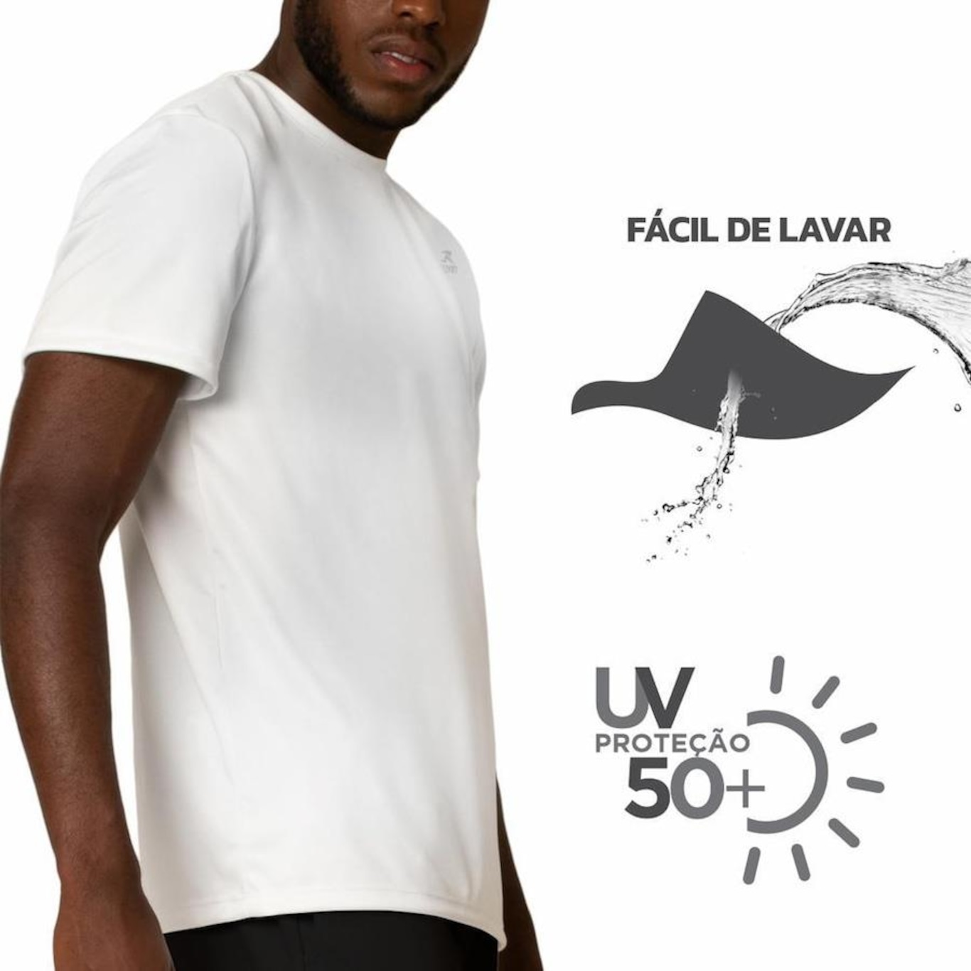 Camiseta Muvin Dry Basic SS com Proteção UV50 - Masculina - Foto 5