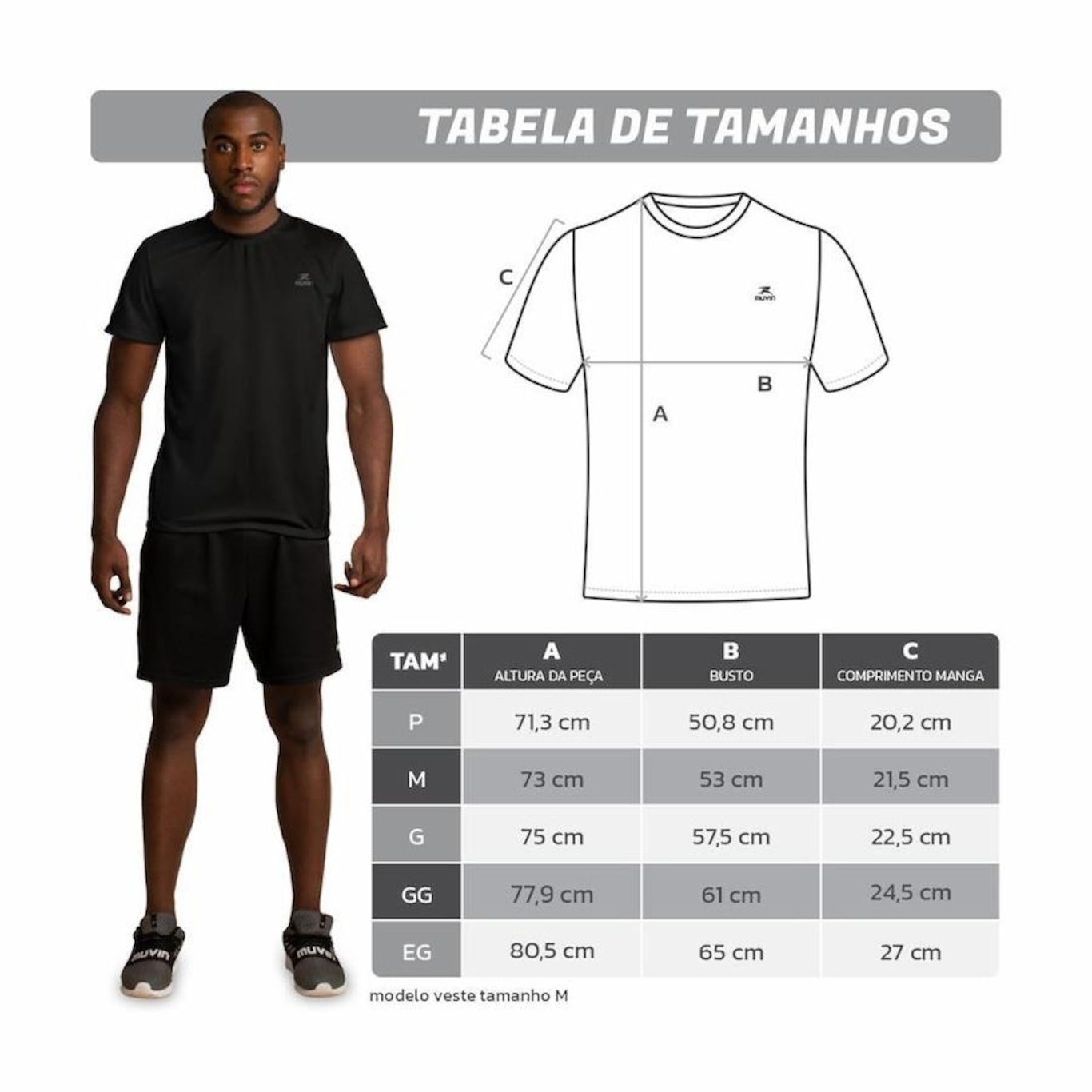 Camiseta Muvin Dry Basic SS com Proteção UV50 - Masculina - Foto 4