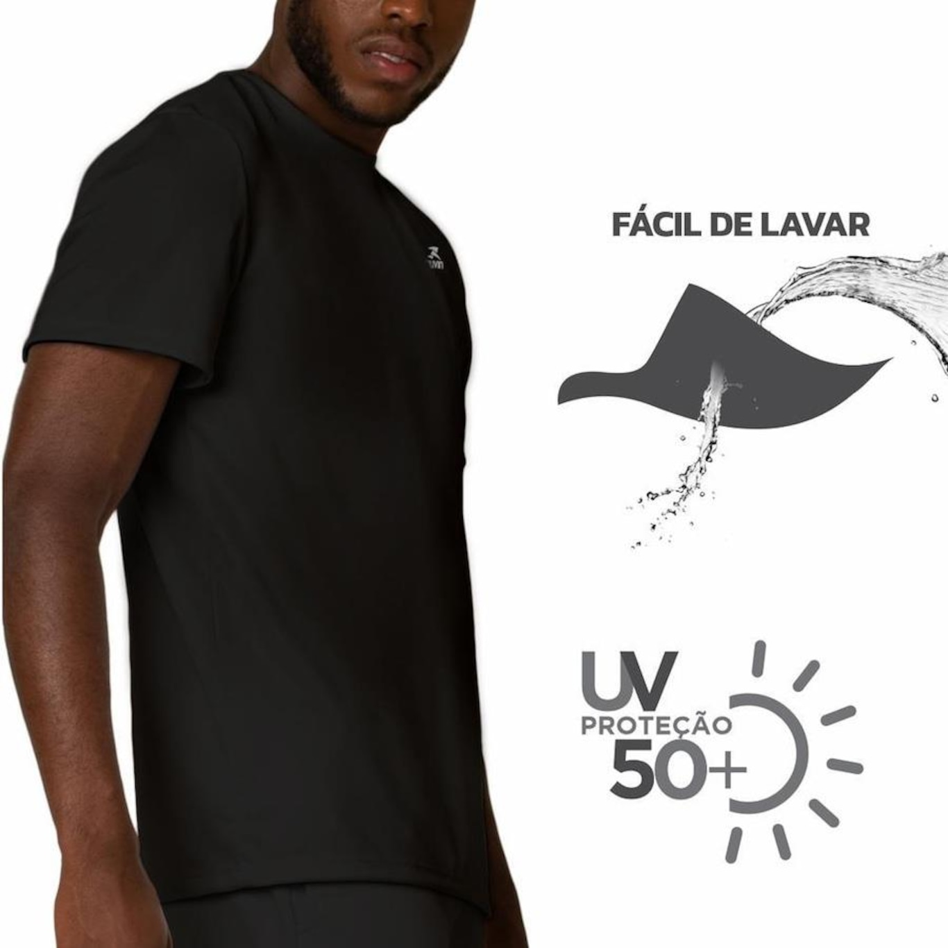 Camiseta Muvin Dry Basic SS com Proteção UV50 - Masculina - Foto 5