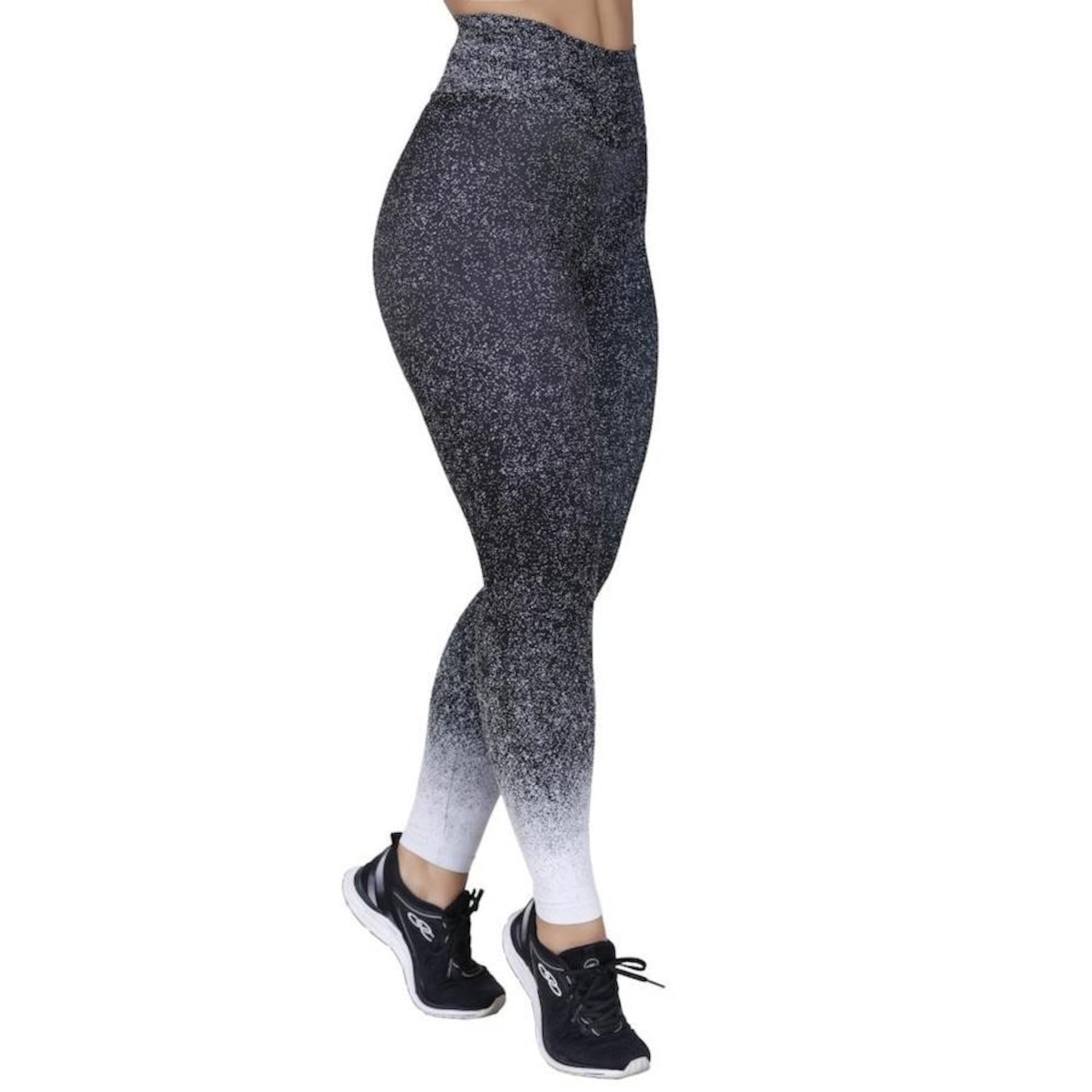 Calça Legging Orbis Fitness Cintura Alta Jacquard Degrade - Feminina - Foto 2