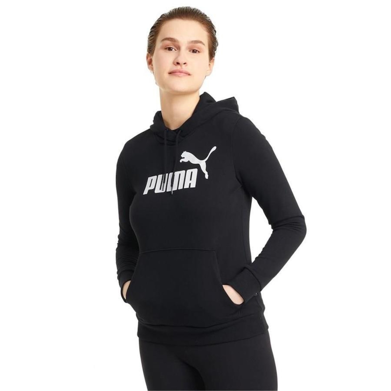 Blusão de Moletom com Capuz Puma Essentials Logo Hoodie TR - Feminino - Foto 1