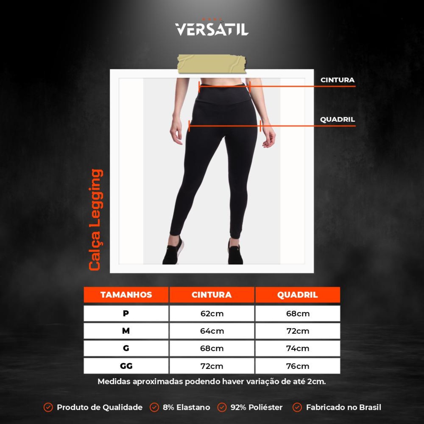 KIT 4 CALÇAS LEGGING FEMININA CÓS ALTO SUPLEX ACADEMIA FITNESS