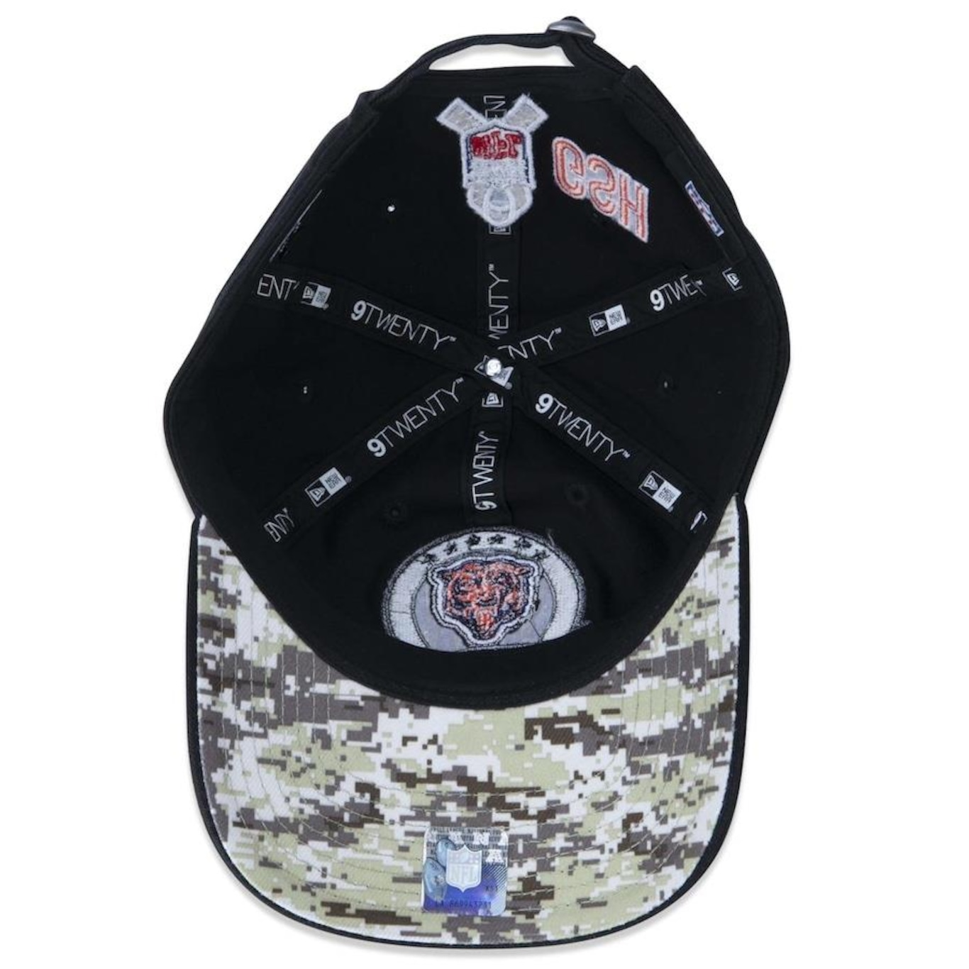 Boné Aba Curva New Era 9Twenty Chicago Bears Salute To Service 2022 - Strapback - Adulto - Foto 5