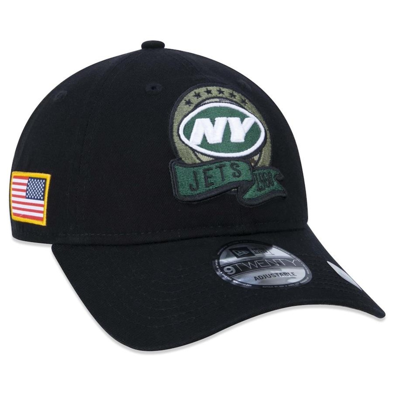 Boné Aba Curva New Era 9Twenty New York Jets Salute To Service 2022 - Strapback - Adulto - Foto 1