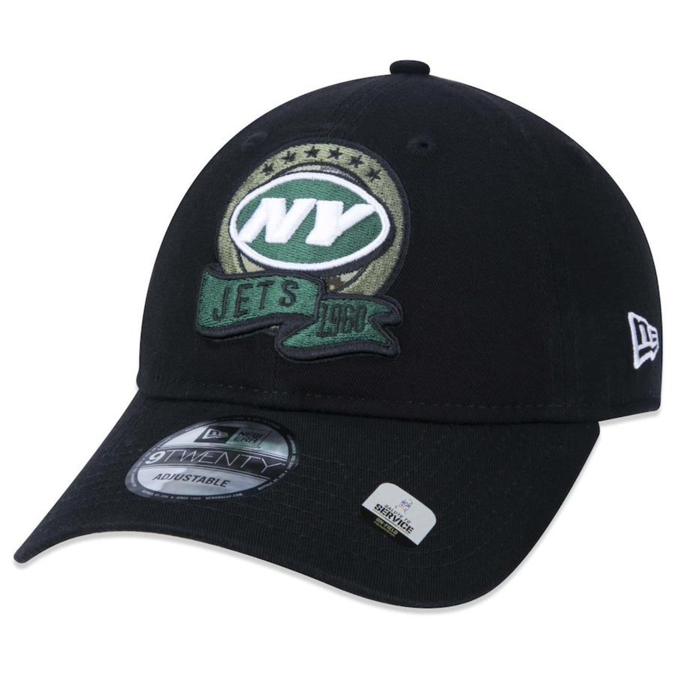 Boné Aba Curva New Era 9Twenty New York Jets Salute To Service 2022 - Strapback - Adulto - Foto 3