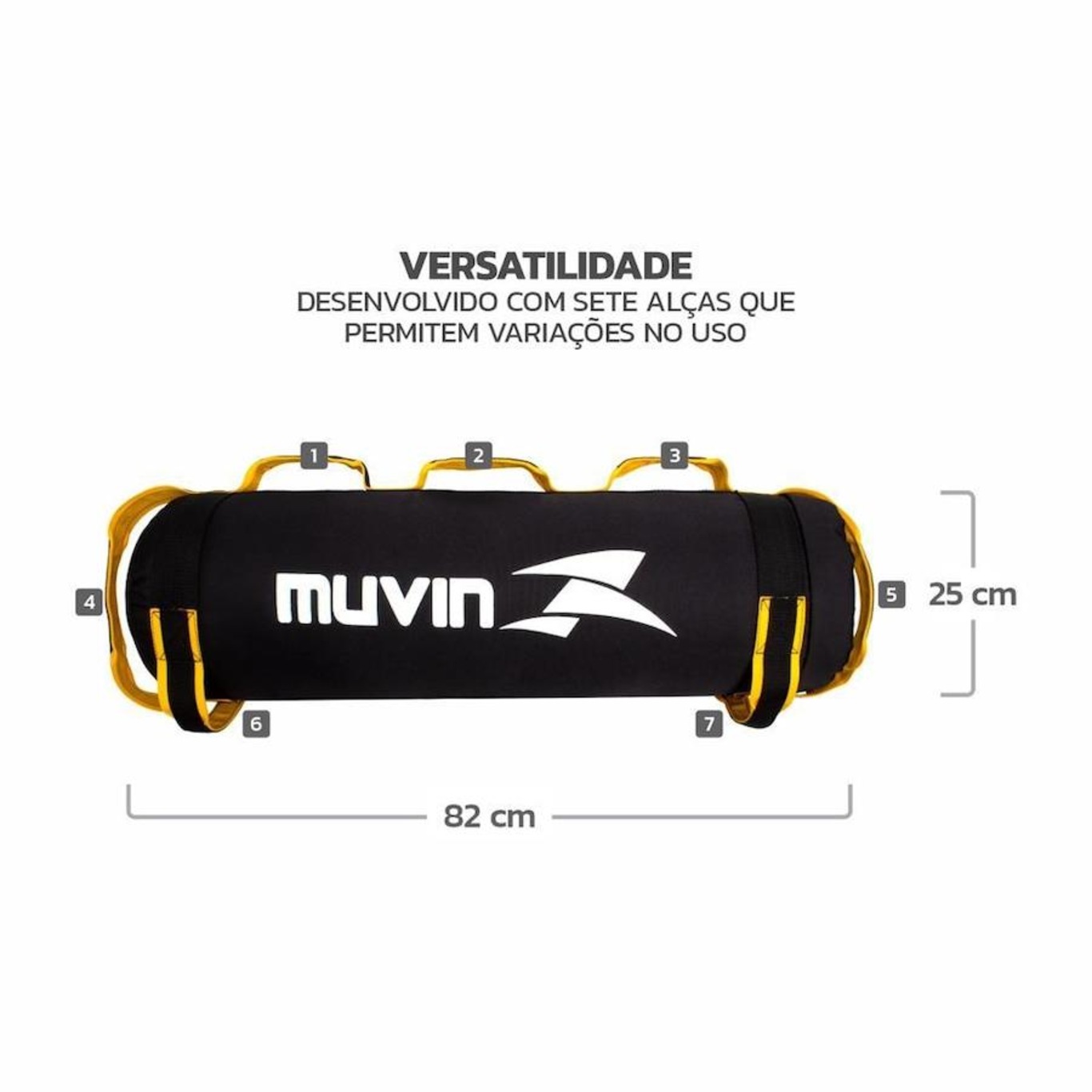 Sandbag Muvin com 7 Alças de Pegada - 15 kg - Foto 3