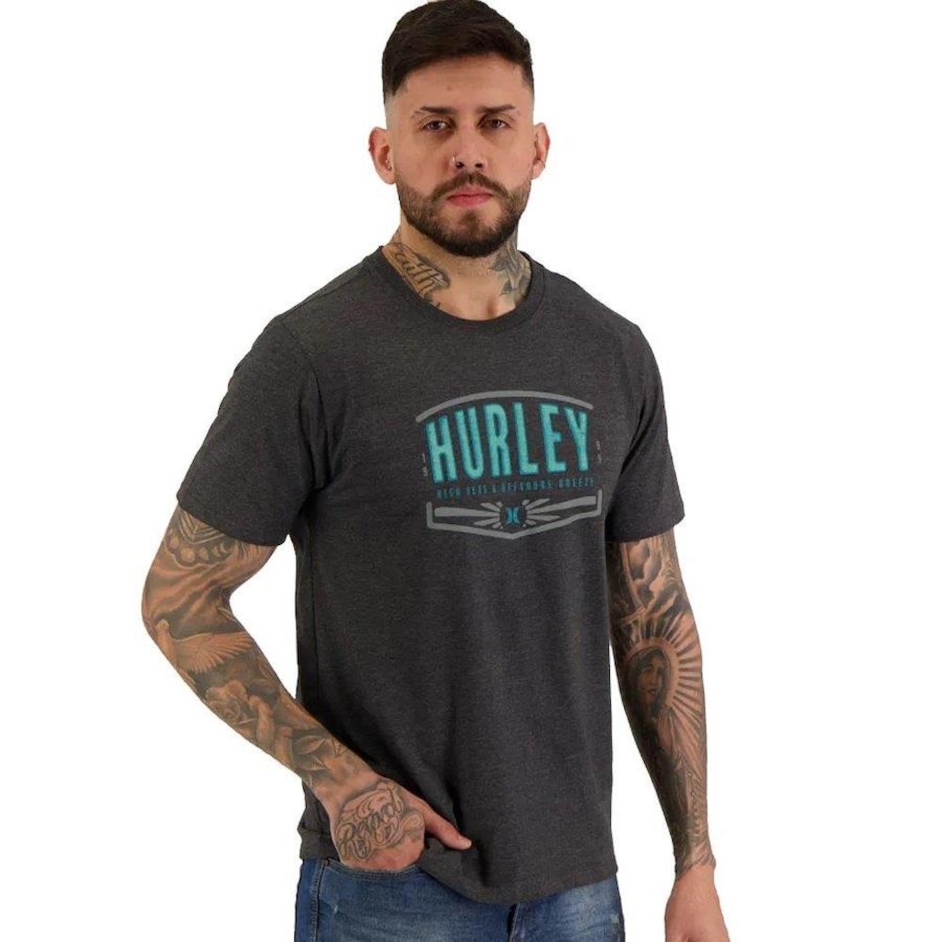 Camiseta Hurley Silk Outdoor - Masculina - Foto 3