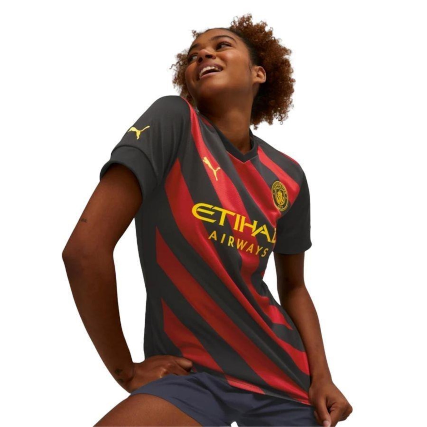 Camisa do Manchester City F.C. Ii 22/23 Réplica Puma - Feminina - Foto 3