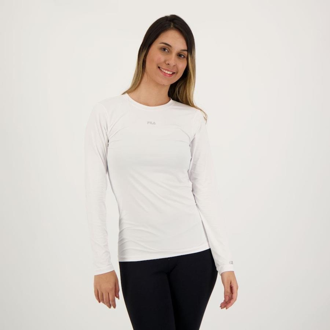 Camiseta Fila Manga Longa Proteção Solar Sun Protect Breezy - Feminina - Foto 1