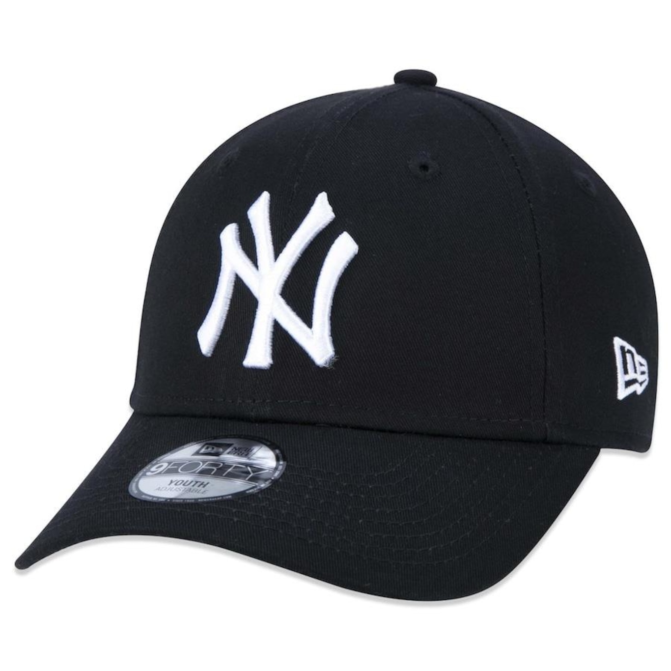 Boné Aba Curva New Era 9Forty MLB New York Yankees - Ajustável - Infantil - Foto 1