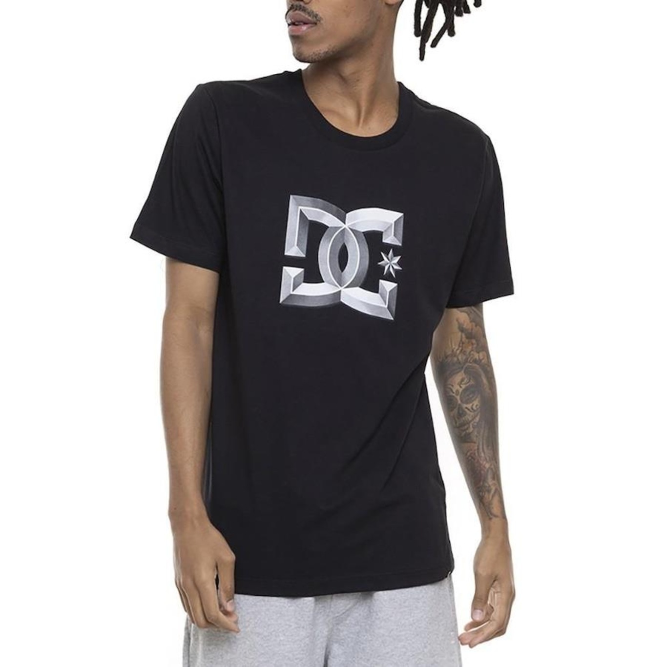 Camiseta Dc Shoes Star Bevelled Plus Size - Masculina - Foto 1