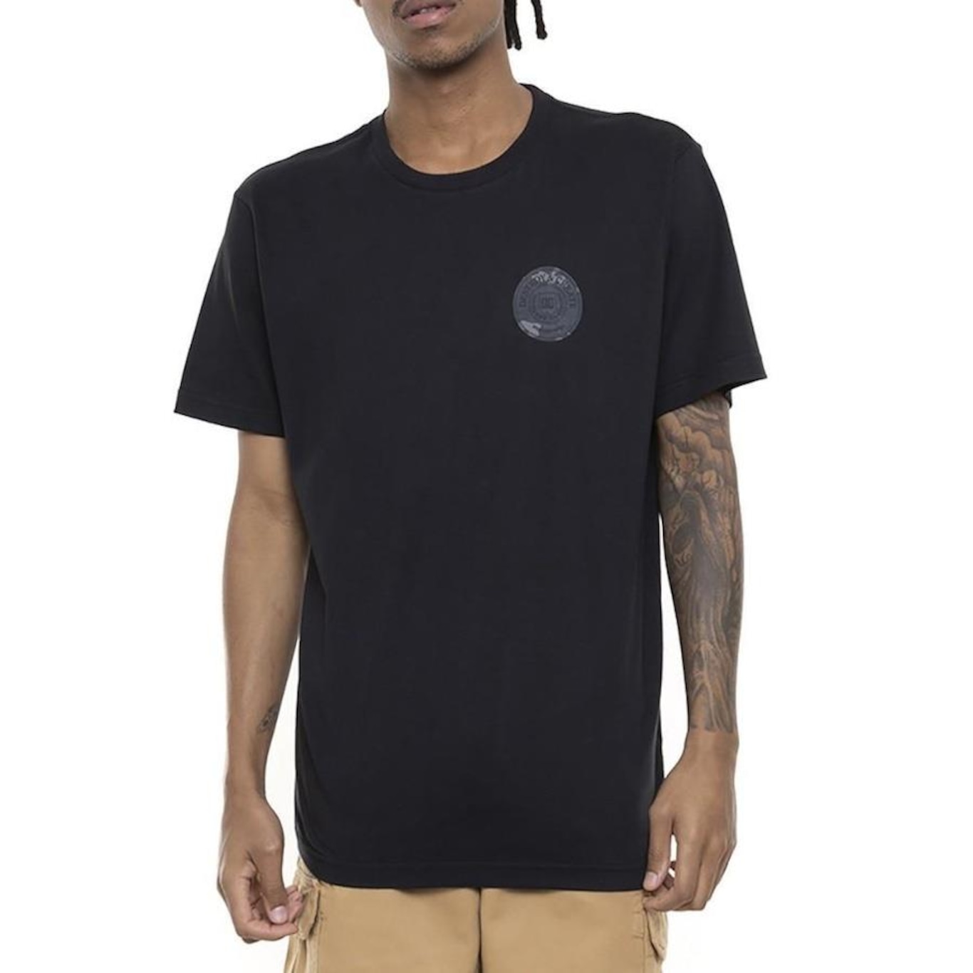 Camiseta Dc Shoes Black Op Crest - Masculina - Foto 1