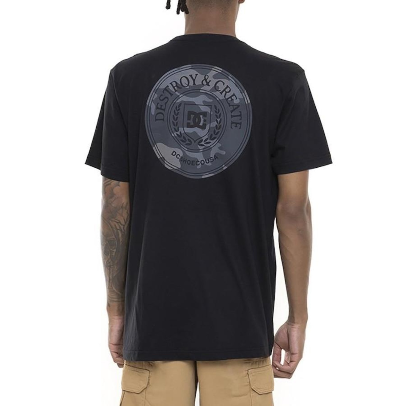 Camiseta Dc Shoes Black Op Crest - Masculina - Foto 2