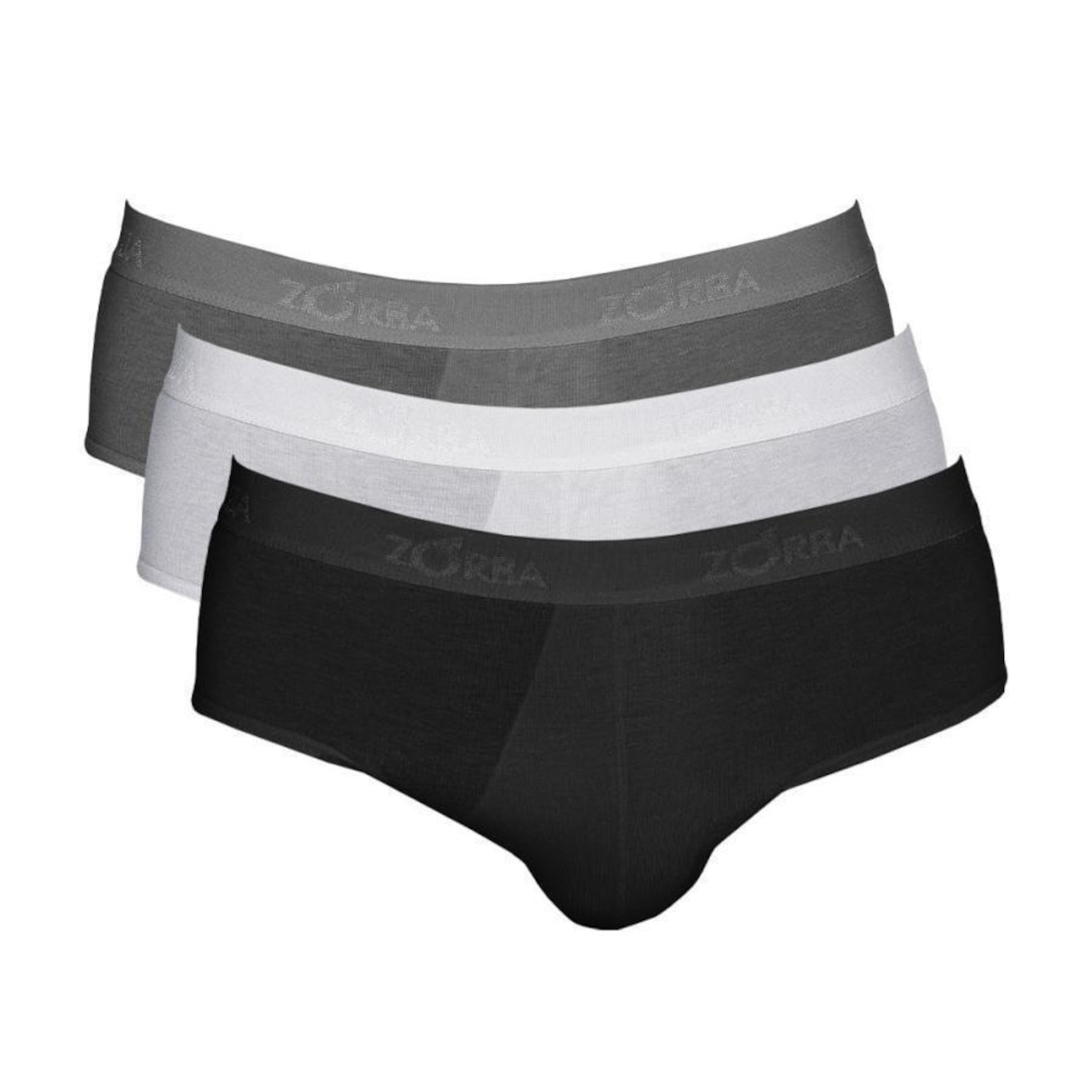 Kit Cuecas Slip Zorba Modal 688 - 3 Unidades - Masculina - Foto 1