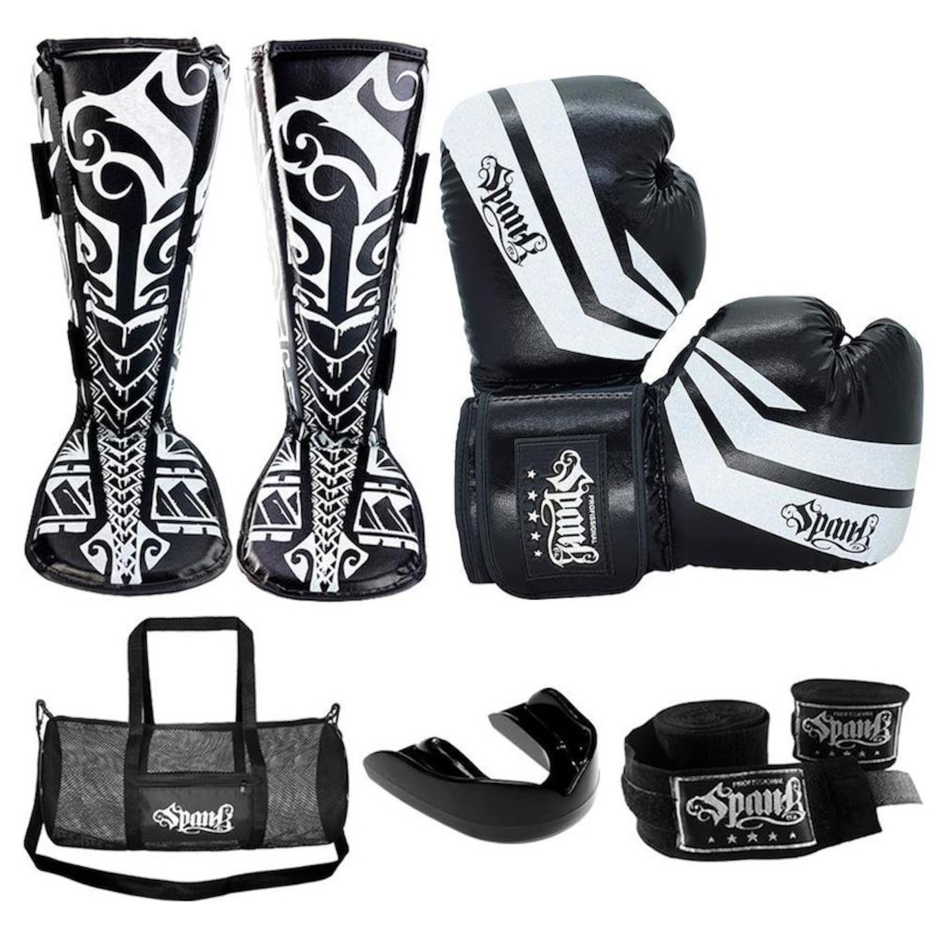 Kit de Muay Thai Spank CONFY Kickboxing com Bolsa - Adulto - Foto 1