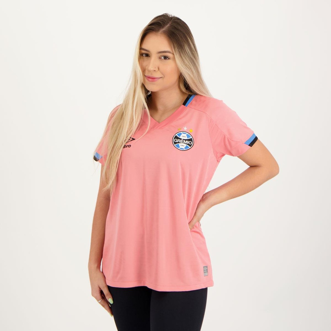 Camisa do Grêmio 2022 Umbro Outubro Rosa - Feminina - Foto 5