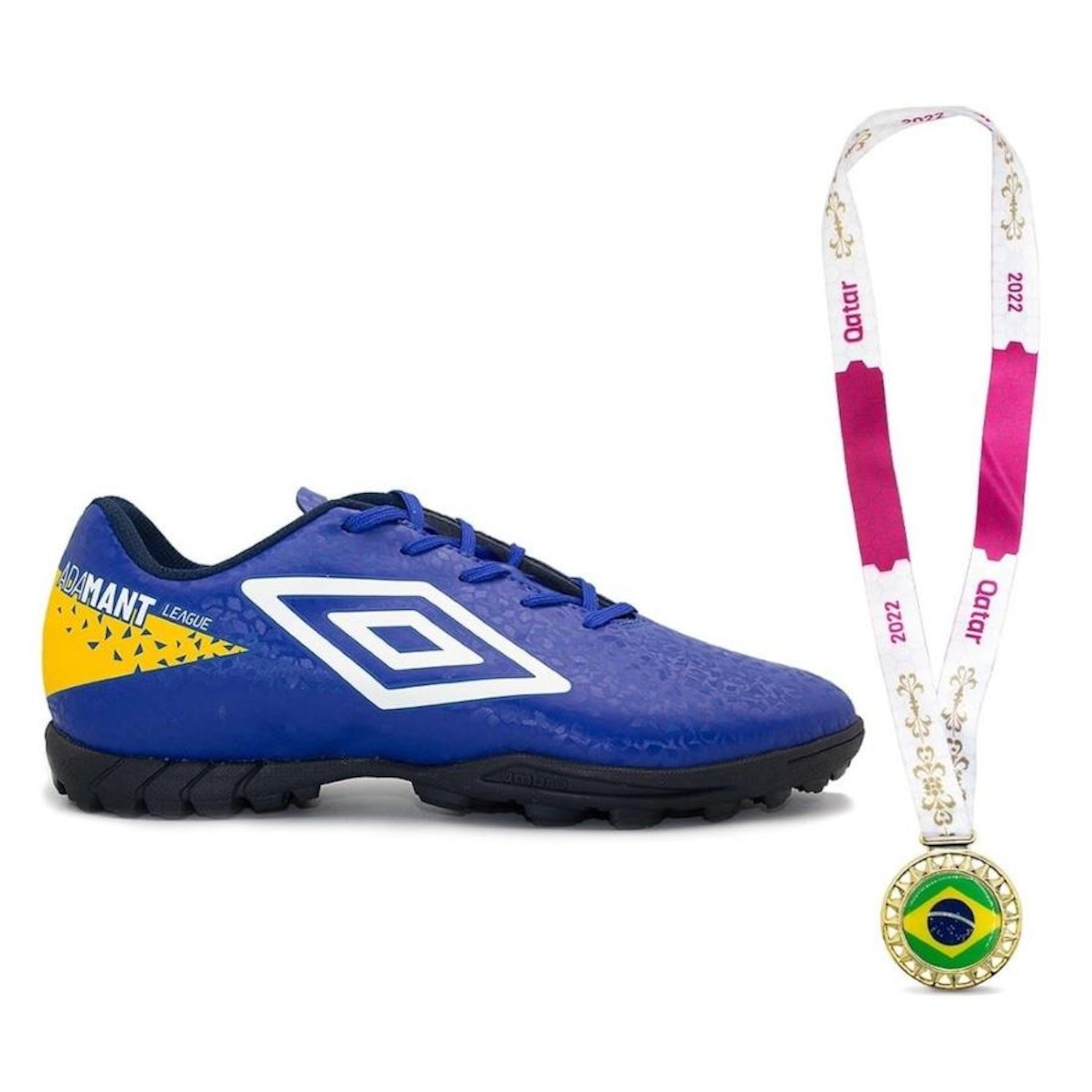 Chuteira Society Umbro Adamant League + Medalha Premium Copa Qatar 2022 - Masculina - Foto 1