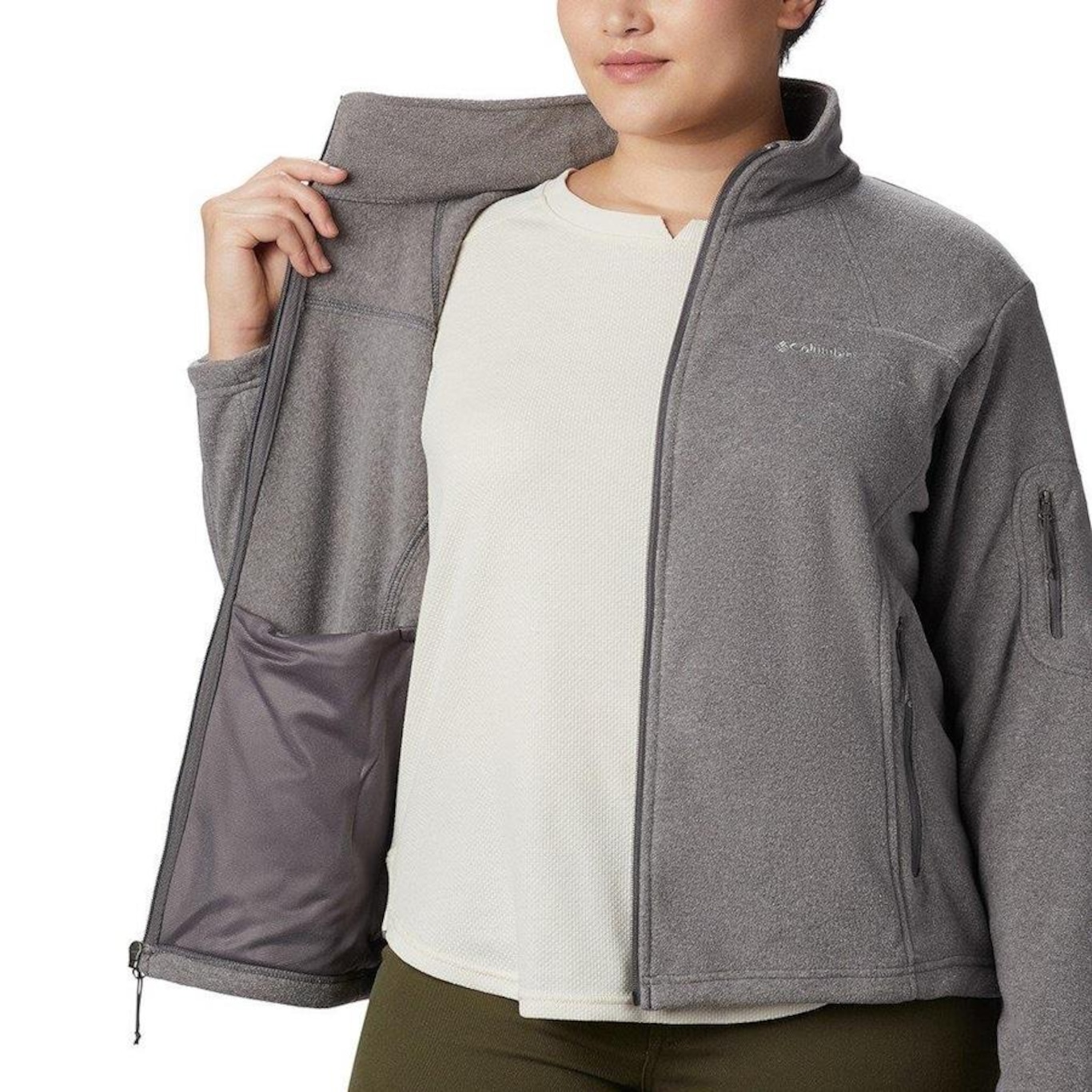 Jaqueta Fleece Feminina Columbia Fast Trek II Full Zip Plus Size - Feminino - Foto 2