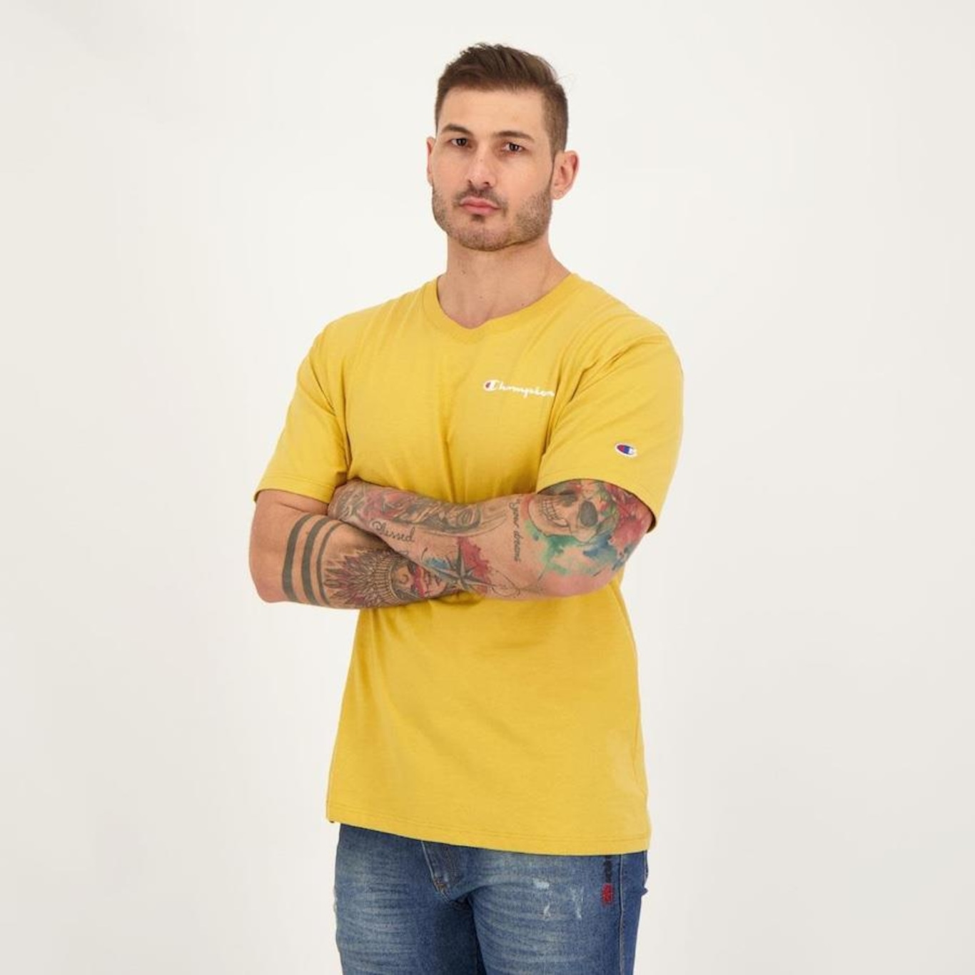 Camiseta Champion Mini Logo Script - Masculina - Foto 2