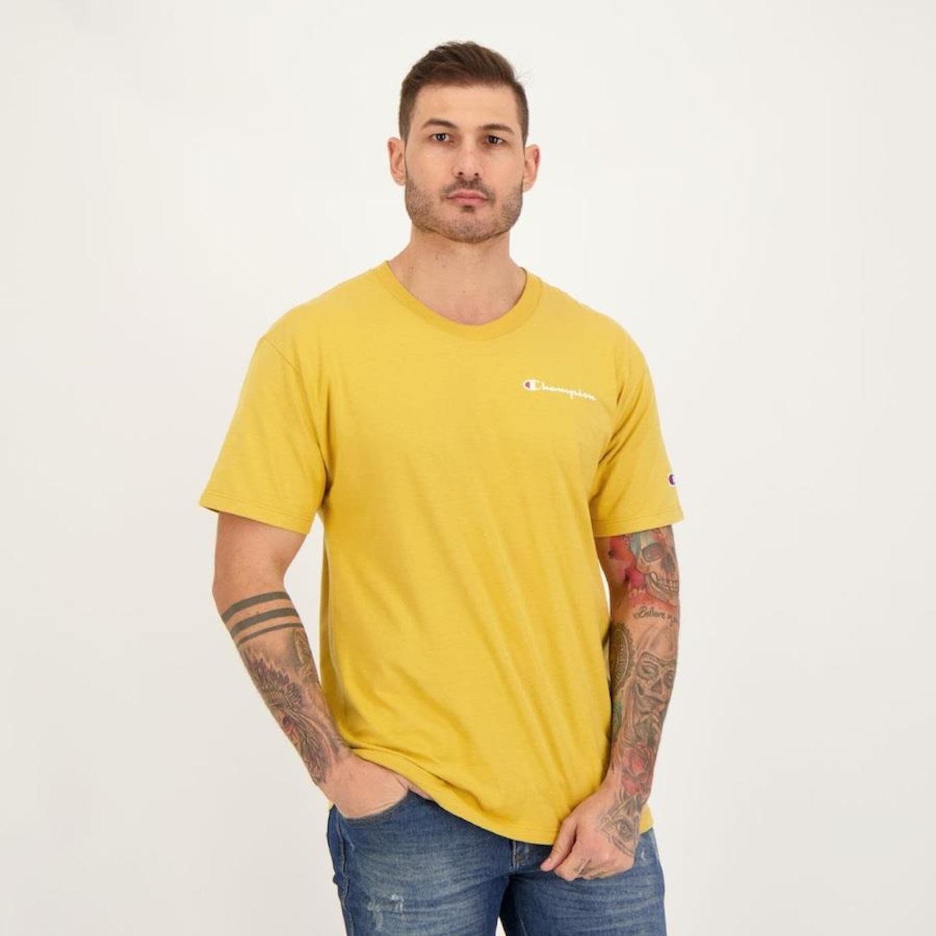 Camiseta Champion Mini Logo Script - Masculina - Foto 5