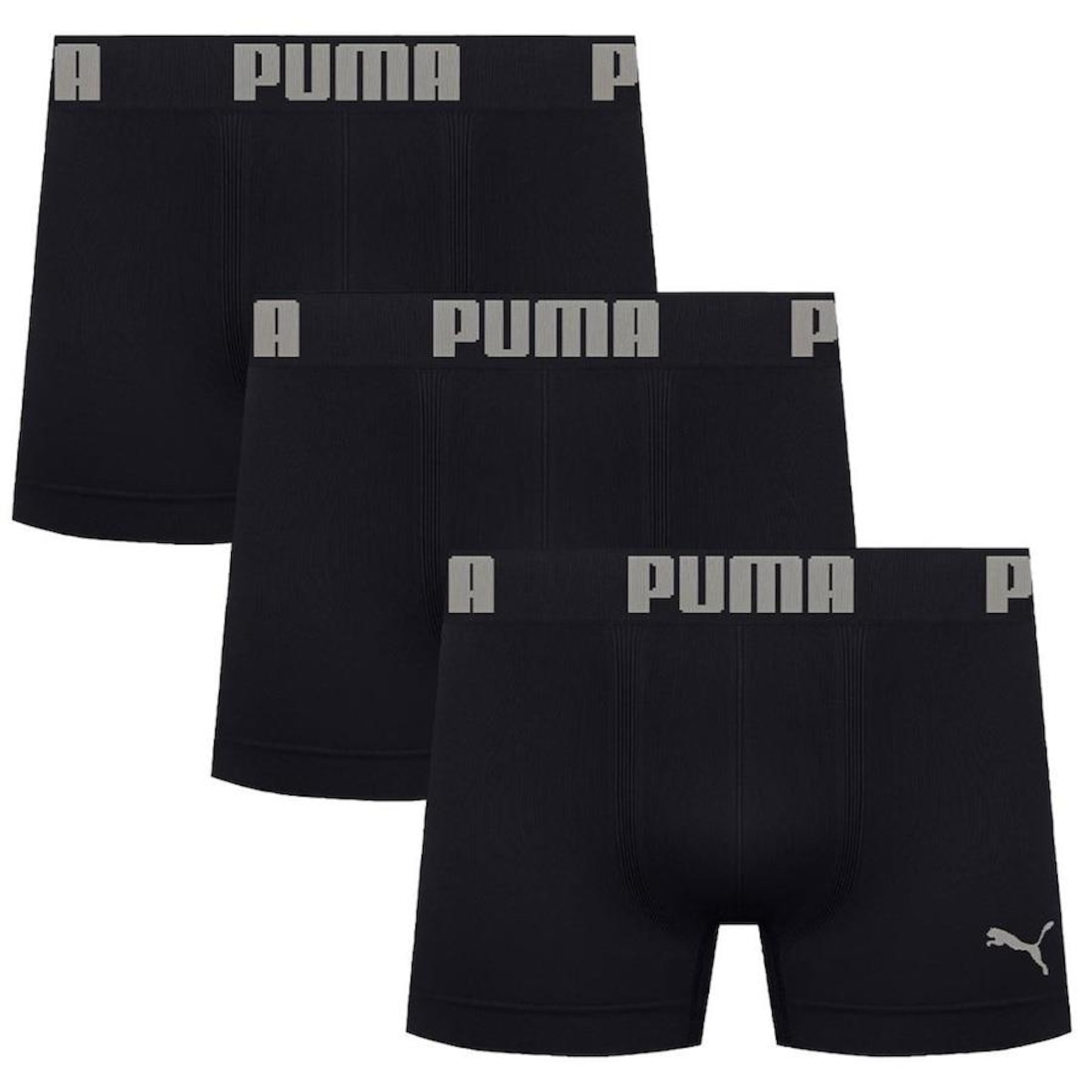 Kit Cuecas Boxer Puma Sem Costura - 3 Unidades - Masculina - Foto 1