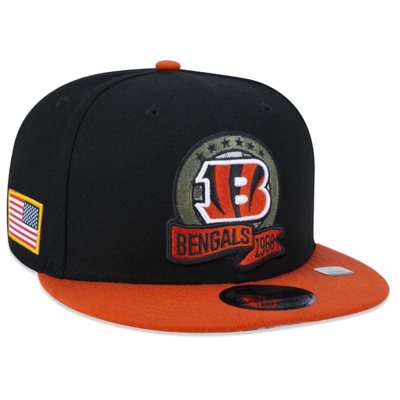 Boné Aba Reta New Era 9Fifty Cincinnati Bengals Salute To Service 2022 - Snapback - Adulto - Foto 1