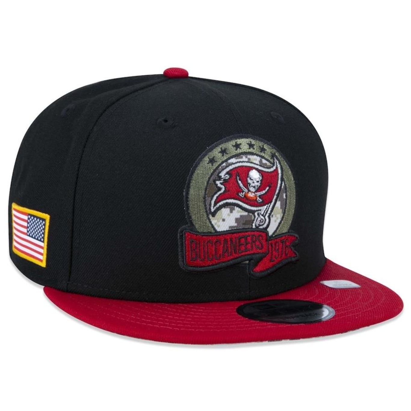 Boné Aba Reta New Era 9Fifty Tampa Bay Buccaneers Salute To Service 2022 - Snapback - Adulto - Foto 1