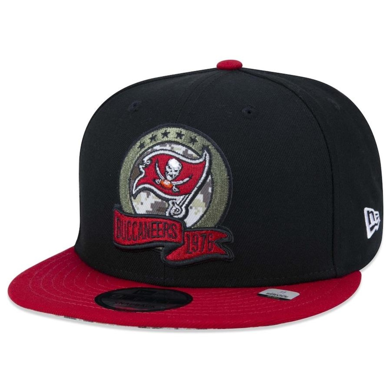 Boné Aba Reta New Era 9Fifty Tampa Bay Buccaneers Salute To Service 2022 - Snapback - Adulto - Foto 3