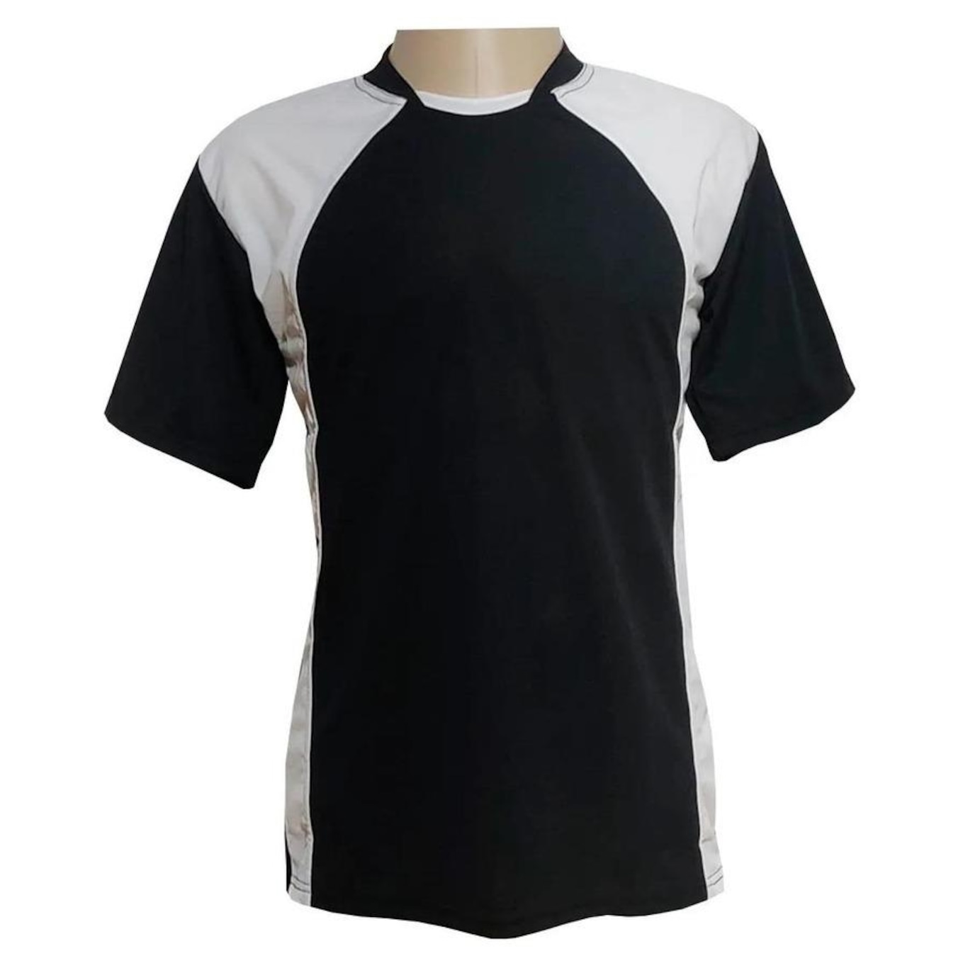 Uniforme Esportivo TRB 20 Camisas Preto/Branco e Calções Brancos - Foto 2