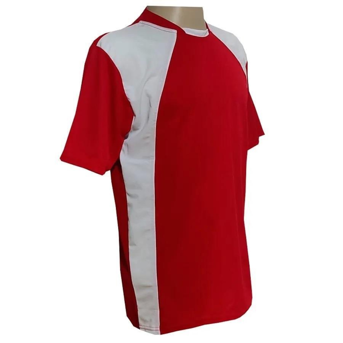 Uniforme Esportivo TRB 20 Camisas Vermelho/Branco e Calções Brancos - Foto 1